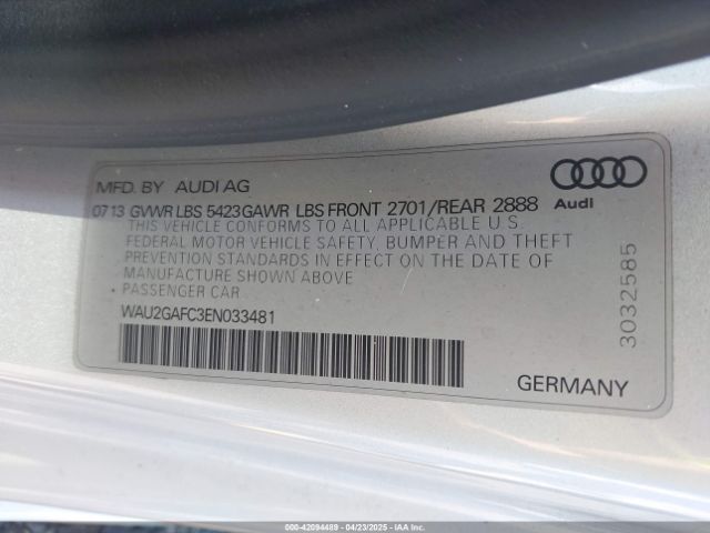 2014 AUDI A7 WAU2GAFC3EN033481 Photo 8