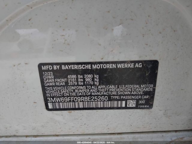 2024 BMW 3 SERIES 3MW69FF09R8E25260 Photo 8