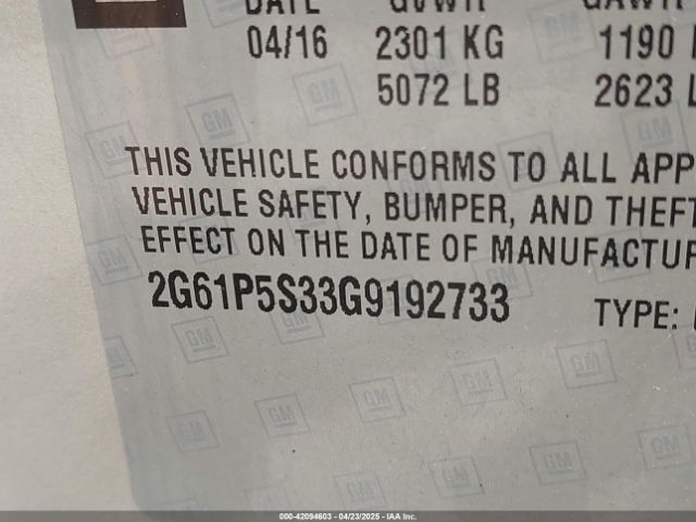 2016 CADILLAC XTS 2G61P5S33G9192733 Photo 8