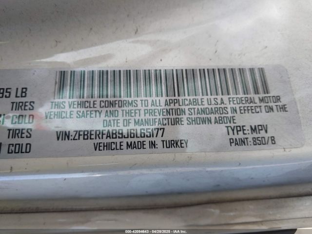 ZFBERFAB9J6L65177 RAM Promaster City Tradesman