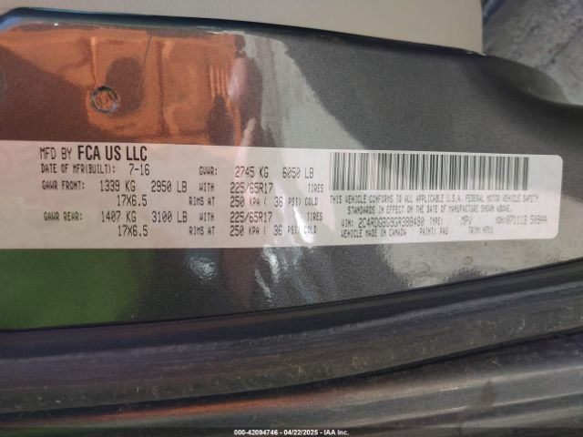 2C4RDGBG9GR388490 Dodge Grand Caravan American Value Pkg
