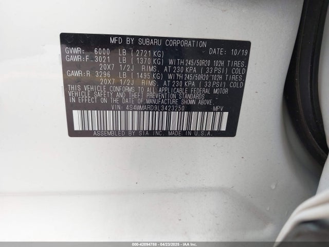 4S4WMARD9L3423250 Subaru 2020