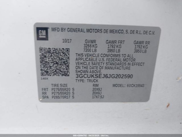 3GCUKSEJ6JG202590 Chevrolet Silverado 1500 2lz