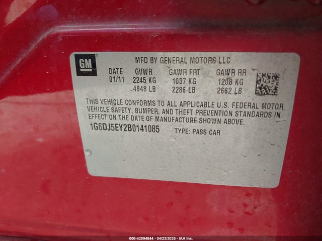 2011 CADILLAC CTS 1G6DJ5EY2B0141085 Photo 8