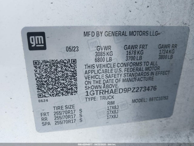 1GTRHAED9PZ273476 GMC Sierra 1500 2wd Double Cab Standard Box Pro