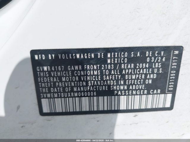 2024 VOLKSWAGEN JETTA 3VWEM7BUXRM060006 Photo 8