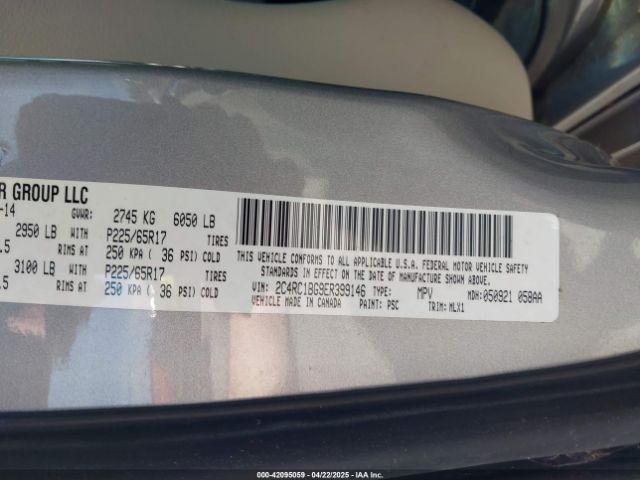 2C4RC1BG9ER399146 Chrysler Town & Country Touring