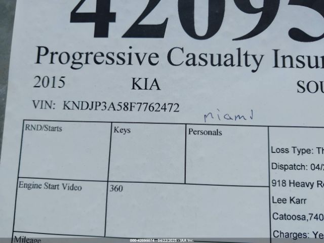 KNDJP3A58F7762472 KIA SOUL +