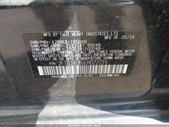 JF1GJAC66EH022715 Subaru Impreza 2.0i Premium