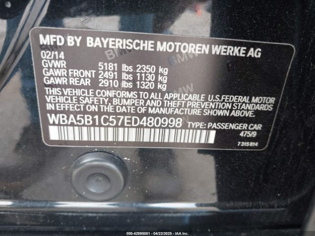 WBA5B1C57ED480998 BMW 535i