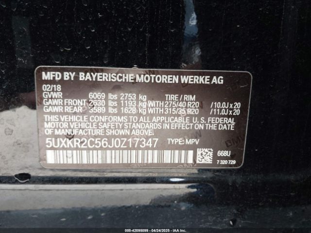5UXKR2C56J0Z17347 BMW X5