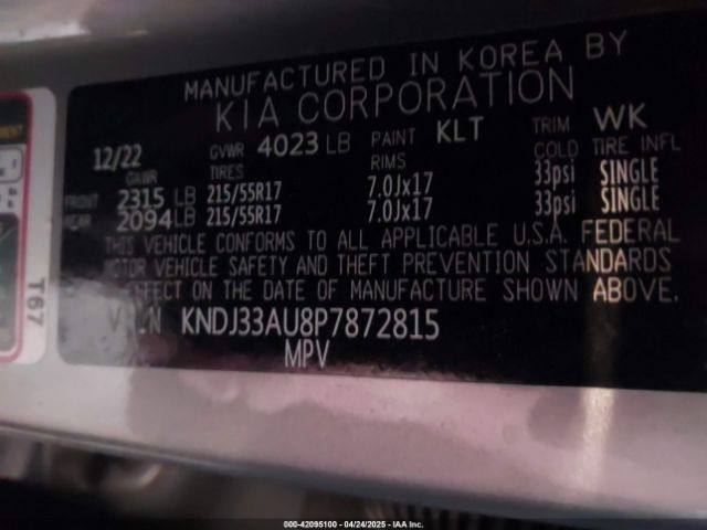 KNDJ33AU8P7872815 KIA SOUL EX