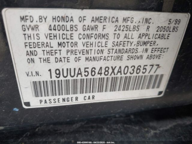 1999 ACURA TL 19UUA5648XA036577 Photo 8