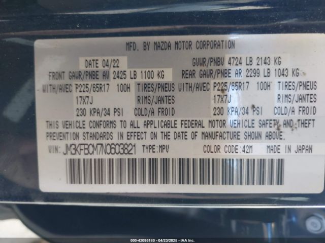 JM3KFBCM7N0603821 Mazda Cx-5 2.5 S Preferred