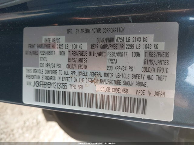 JM3KFBBM5M1313765 Mazda CX-5 SPORT