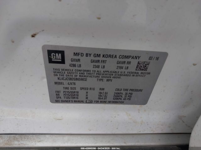 KL4CJCSB2GB659832 Buick Encore Leather