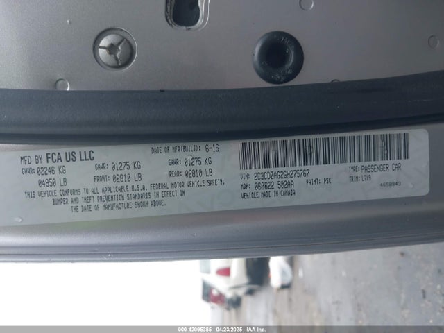 Dodge 2016 2016 2C3CDZAG2GH275767 Image 9