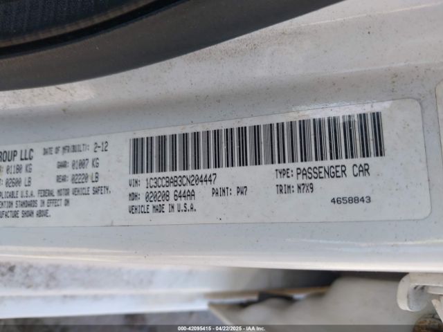 2012 CHRYSLER 200 1C3CCBAB3CN204447 Photo 8