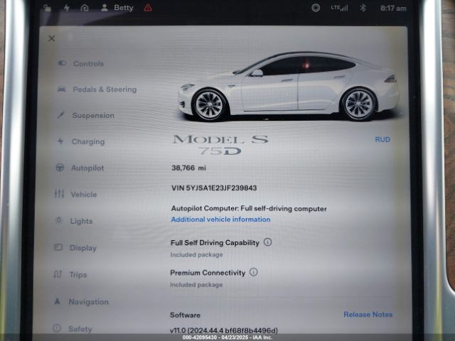 2018 TESLA MODEL S 5YJSA1E23JF239843 Photo 6