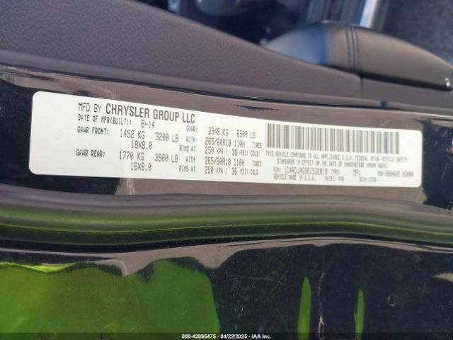 1C4RDJAG9EC532818 Dodge Durango Sxt
