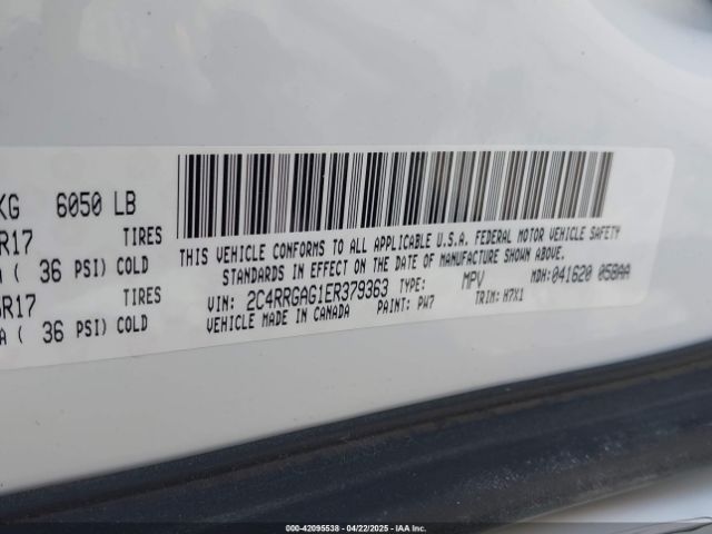 2C4RRGAG1ER379363 RAM Cargo Tradesman