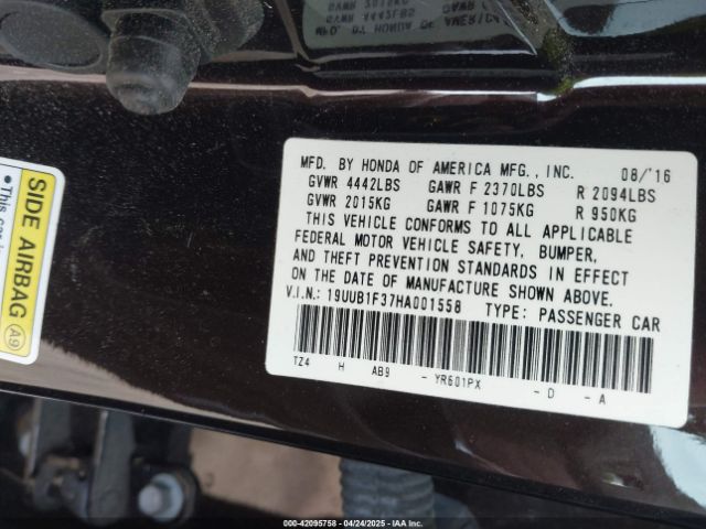 19UUB1F37HA001558 Acura TLX