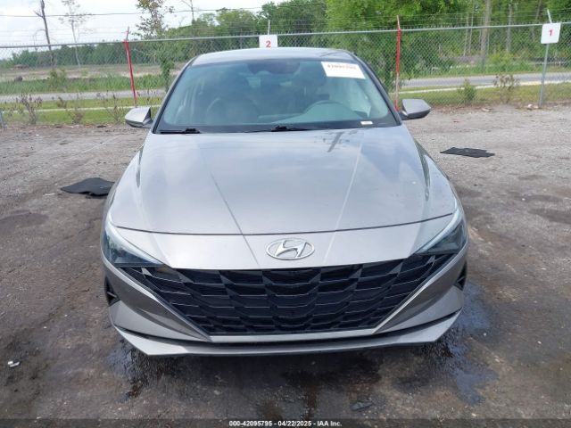 KMHLM4AJ6MU007173 Hyundai Elantra Hybrid Blue