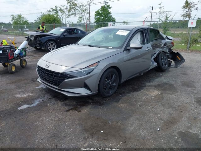 KMHLM4AJ6MU007173 Hyundai Elantra Hybrid Blue