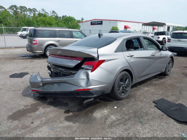 KMHLM4AJ6MU007173 Hyundai Elantra Hybrid Blue