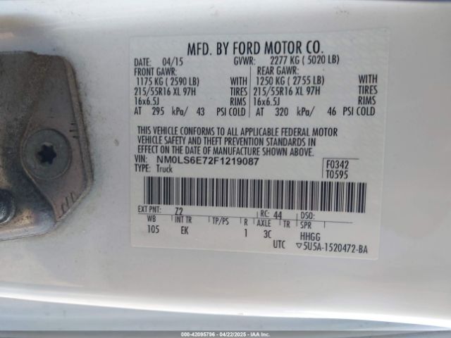 NM0LS6E72F1219087 Ford Transit Connect Xl