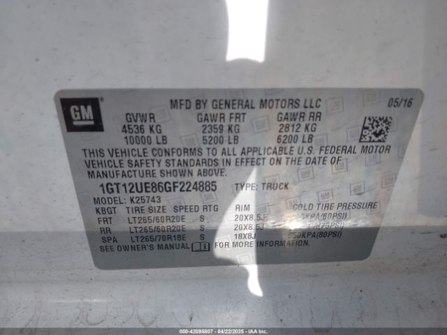 1GT12UE86GF224885 GMC Sierra 2500hd Denali
