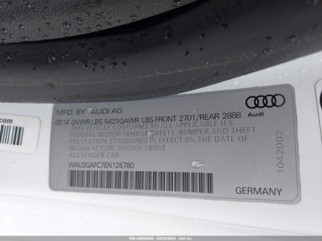 2014 AUDI A7 WAU2GAFC7EN126780 Photo 8