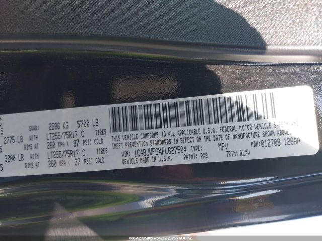 1C4BJWFGXFL627504 Jeep Wrangler Unlimited Rubicon