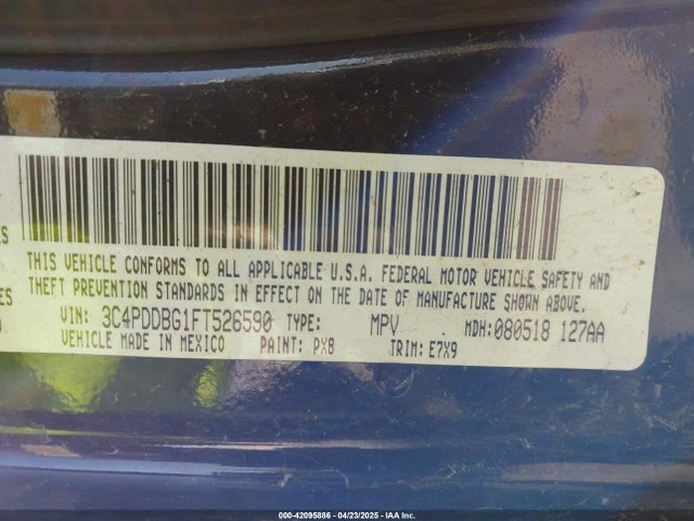 Dodge Journey Sxt 2015 3C4PDDBG1FT526590 Image 9