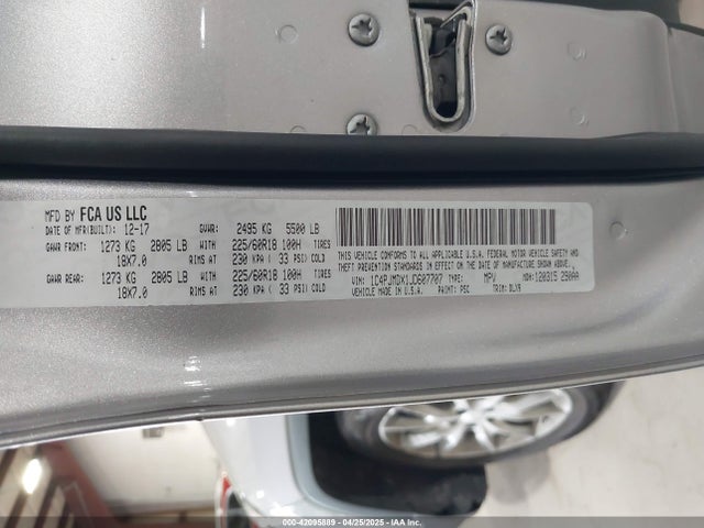 1C4PJMDX1JD607707 Jeep Cherokee Limited 4x4