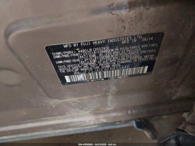 JF2SJAUC6FH455446 Subaru Forester 2.5i Touring