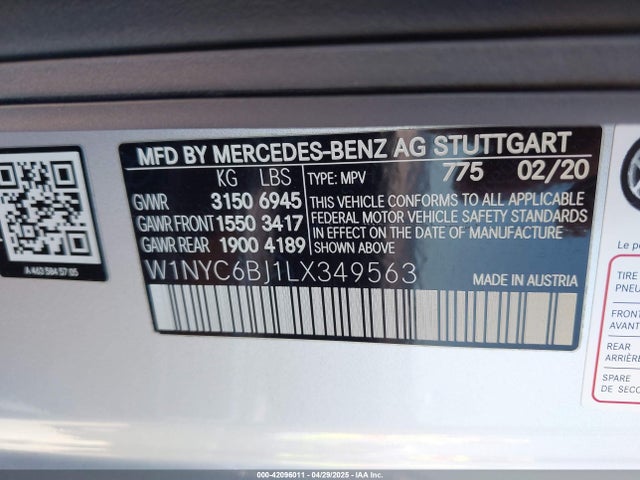 W1NYC6BJ1LX349563 Mercedes-Benz G 550 4matic