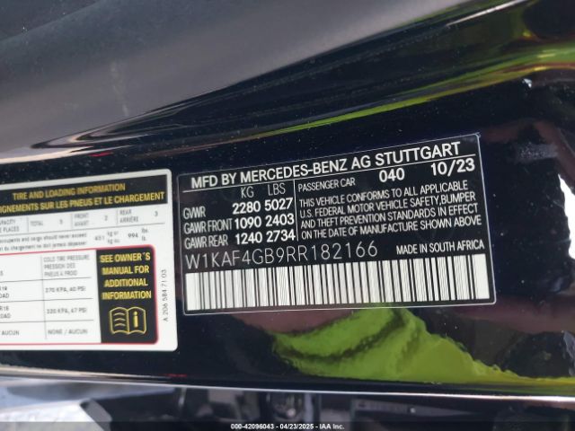 2024 MERCEDES-BENZ C 300 W1KAF4GB9RR182166 Photo 8