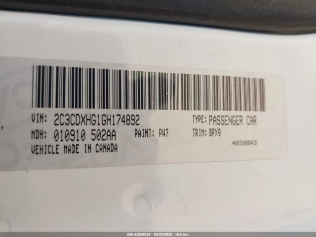 2C3CDXHG1GH174892 Dodge Charger Sxt