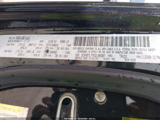 2016 RAM 1500 3C6RR7LT7GG194387 Photo 8