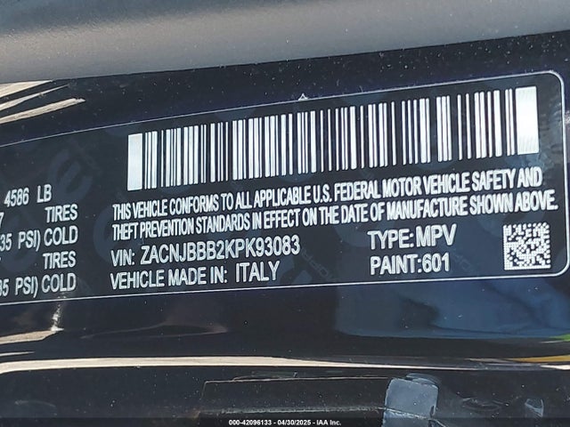 ZACNJBBB2KPK93083 Jeep 2019