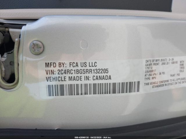 2024 CHRYSLER PACIFICA 2C4RC1BG5RR132205 Photo 8