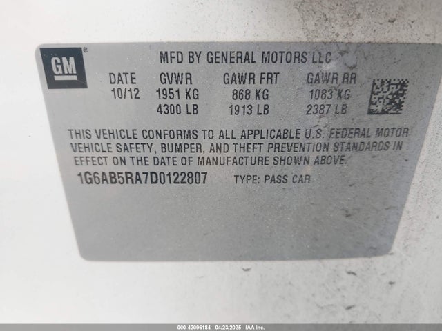 2013 CADILLAC ATS 1G6AB5RA7D0122807 Photo 8