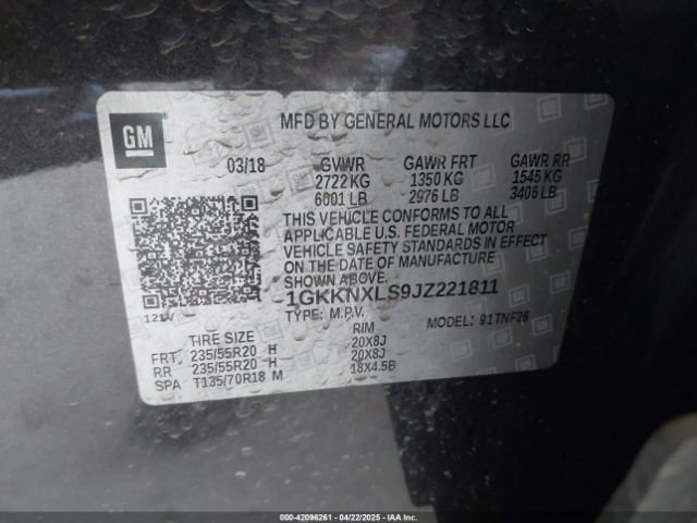 2018 GMC ACADIA 1GKKNXLS9JZ221811 Photo 8