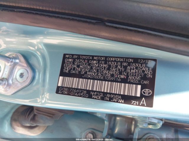 JTDKDTB35E1059116 Toyota 1nz-fxe+1lm