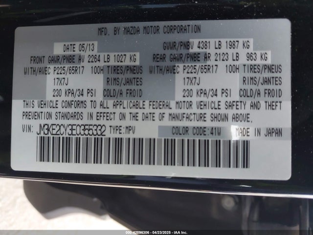 JM3KE2CY3E0355332 Mazda Cx-5 Touring