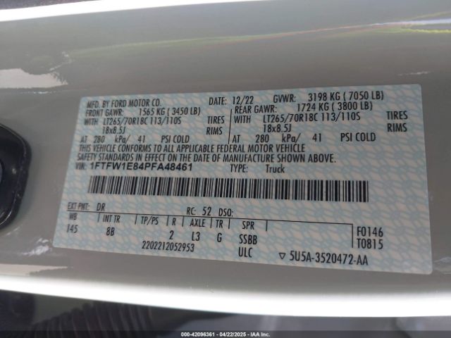 2023 FORD F-150 1FTFW1E84PFA48461 Photo 8