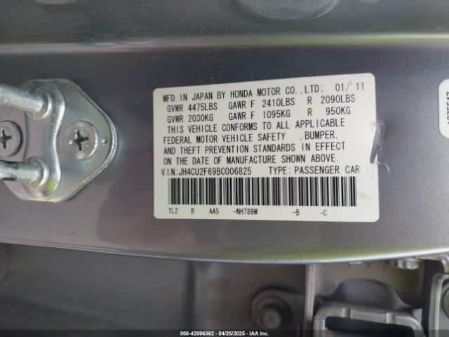 2011 ACURA TSX JH4CU2F69BC006825 Photo 8