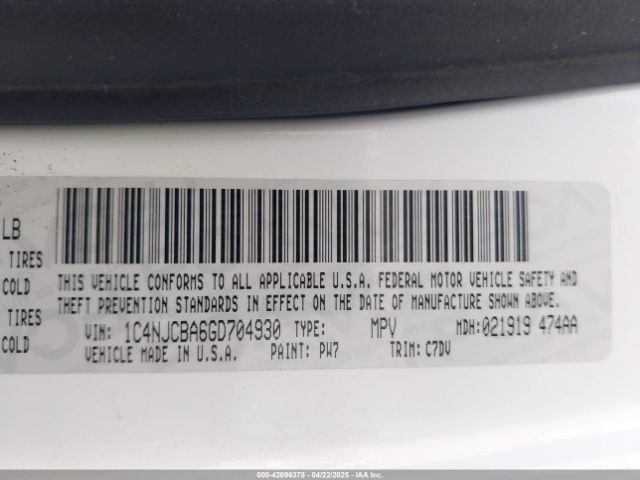 2016 JEEP COMPASS 1C4NJCBA6GD704930 Photo 8