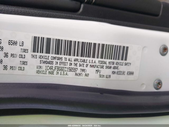 1C4RJFBG6EC156597 Jeep Grand Cherokee Limited